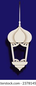 paper white lantern for ramadan