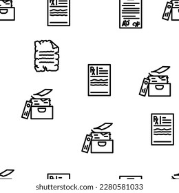 paper white torn empty vector seamless pattern thin line illustration