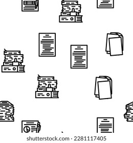 paper white torn empty vector seamless pattern thin line illustration
