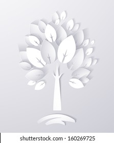 Paper White Tree Abstract Background