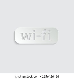 paper wi-fi icon.  internet icon vector