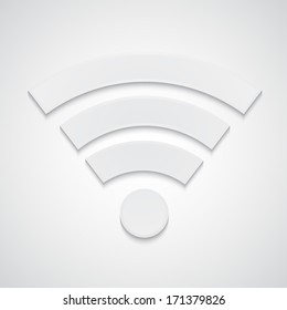 Paper wi-fi symbol. EPS10 vector