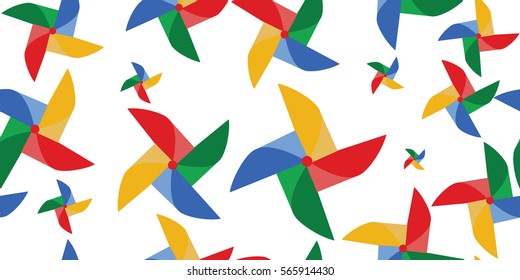 paper wind fan seamless pattern