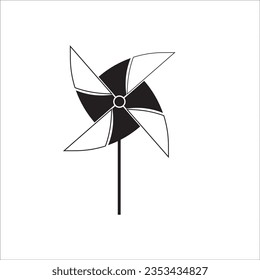 DISEÑO DE SÍMBOLO DE ILUSTRACIÓN DE ICONO DE PAPEL WINDFIELD