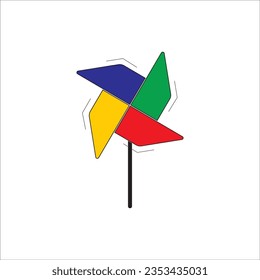 PAPER WINDFIELD ICON VECTOR ILLUSTRATION SYMBOL DESIGN