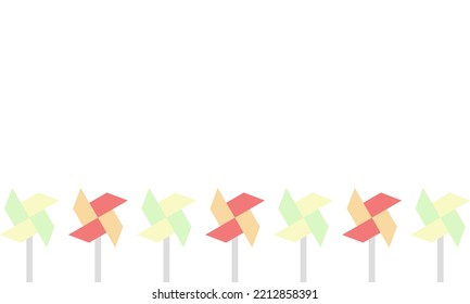 Papierwindmühle auf weißem Hintergrund