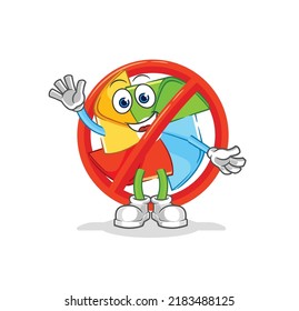 the paper windmill blowing nose character. cartoon mascot vector