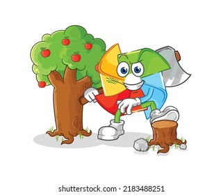 the paper windmill builder vector. cartoon character