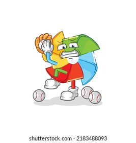 the paper windmill Dracula illustration. character vector