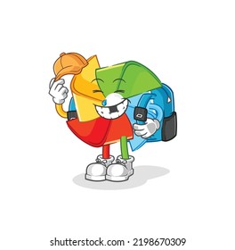 the paper windmill graduation vector. cartoon character