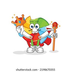 el molino de viento de papel hiten por boliche caricatura. vector de mascota de dibujos animados