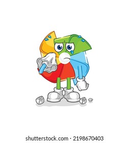 the paper windmill hypnotizing cartoon. cartoon mascot vector