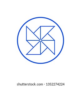 Paper windmill icon