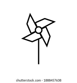 Paper Windmill icon line style vector design element