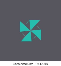 Paper windmill icon. Modern design flat style icon
