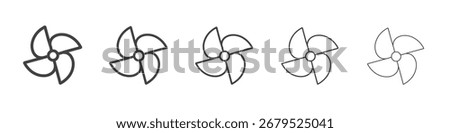 paper Windmill icon simple illustration collection symbol