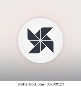 Paper windmill icon - Vector