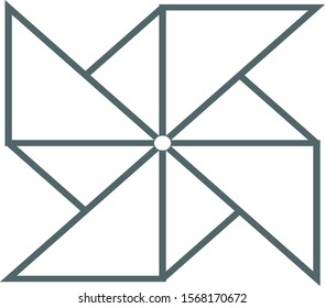 Paper windmill icon. Vector illustration