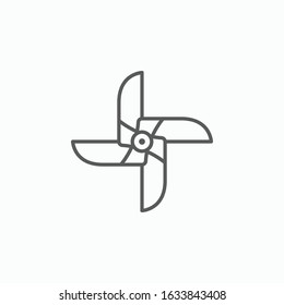 paper windmill icon, windmill vector illustration