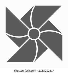 Papierwindmühle-Symbol, Windmühle, Vektorgrafik