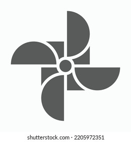 paper windmill icon, windmill vector illustration