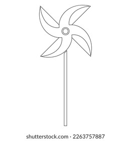 Paper windmill icon. vector illustration design template.