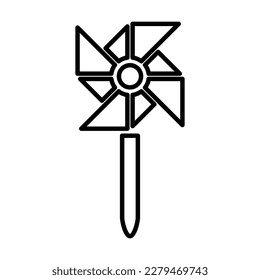 paper windmill icon, paper vector, windmill illustration