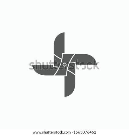 paper windmill icon, windmill vector illustration