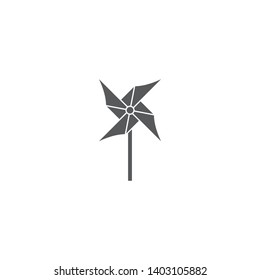 Paper Windmill Pinwheel vector icon, isolated on white background
