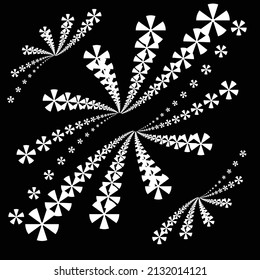 paper windmill, white, black background