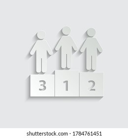  paper winners icon Podium icon -  vector