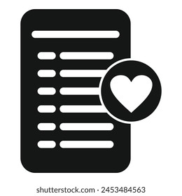 Paper wish list icon simple vector. Include key concern. Record delivery tick
