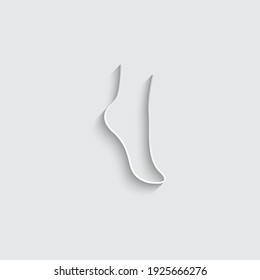 paper woman foot icon female foot sign