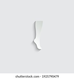 paper woman foot icon female foot sign