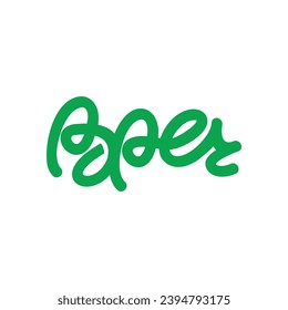 paper wordmark logo icon vector template.eps