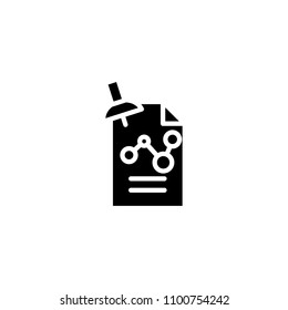 Paper work black icon concept. Paper work flat  vector symbol, sign, illustration.