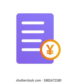 paper work document icon with flat style. business file information. flat design icon ready to use for website, mobile app, presentation and any other projects.