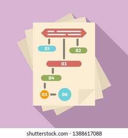 Paper workflow icon. Flat illustration of paper workflow vector icon for web design