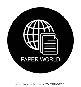 paper world icon , business icon