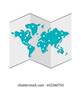 paper world  map icon image 