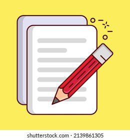 paper write Vector illustration on a transparent background.Premium quality symmbols. vector line flat  icon for concept and graphic design.