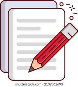 paper write Vector illustration on a transparent background.Premium quality symmbols. vector line flat  icon for concept and graphic design.