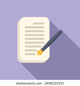 Paper writing help advice icon flat vector. Mental busy support. Therapy information