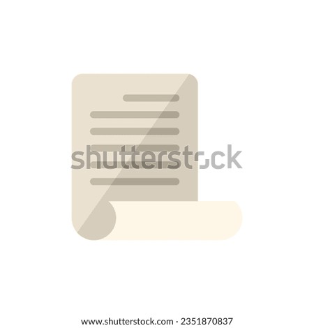 Paper writing icon flat vector. Note book. Article document isolated