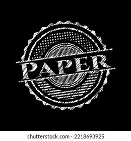 Paper written on a blackboard. Vector Illustration. Detailed. 