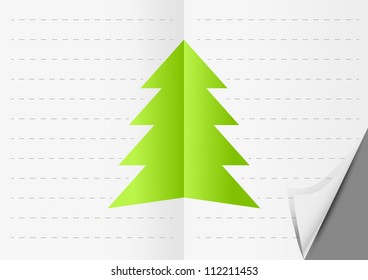 Paper Xmas background with place for text