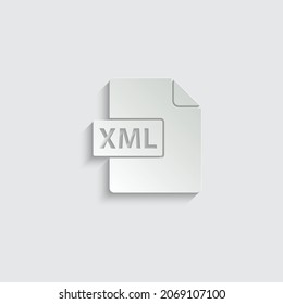 Dokument-Download-Icon Papier xml. Vektorgrafik-Download-Symbol