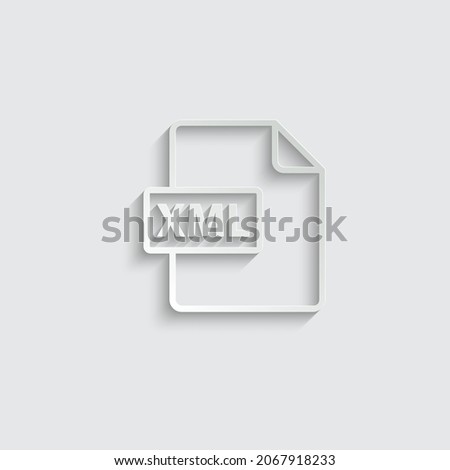 paper xml document download icon. vector download page symbol