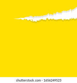 paper yellow with tear marks for banner copy space, paper rip torn yellow square background, yellow paper with edge tear, sheet paper card rip for advertising message text, notepaper memo torn texture
