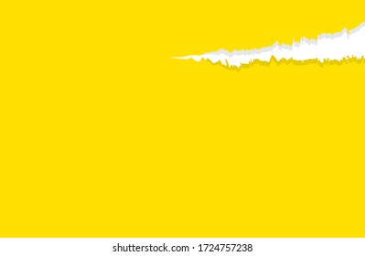 paper yellow with tear marks for banner copy space, paper rip torn yellow square background, yellow paper with edge tear, sheet paper card rip for advertising message text, notepaper memo torn texture